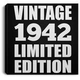 82nd Birthday Vintage 1942 Limited Edition - Canvas Square