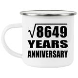 93rd Anniversary Square Root of 8649 Years Anniversary - 12oz Camping Mug