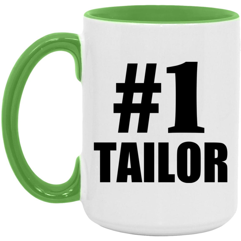 Number One #1 Tailor - 15oz Accent Mug Green