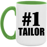 Number One #1 Tailor - 15oz Accent Mug Green