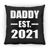 Daddy Established EST. 2021 - Throw Pillow Black