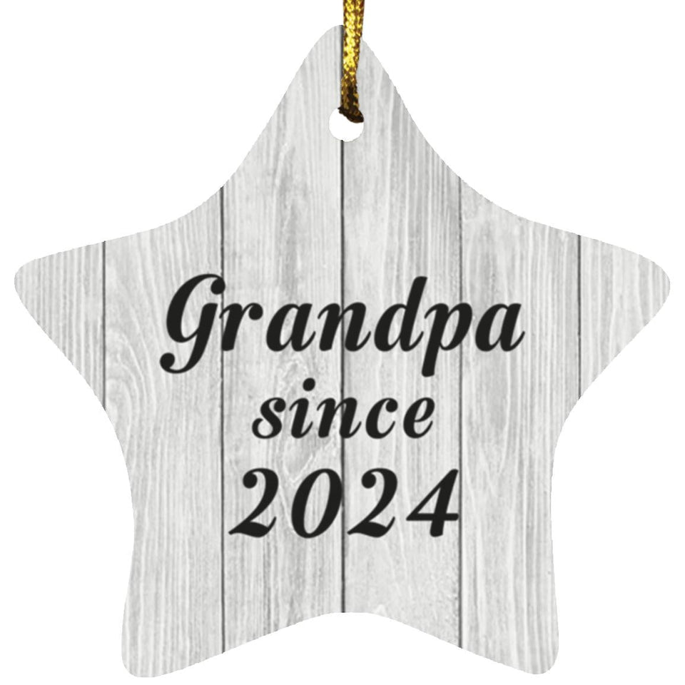Grandpa Since 2024 - Star Ornament F