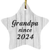 Grandpa Since 2024 - Star Ornament F