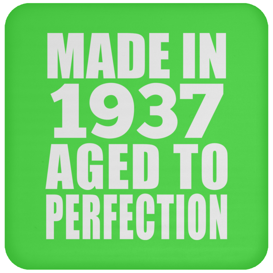 87th Birthday Made In 1937 Aged to Perfection - Drink Coaster