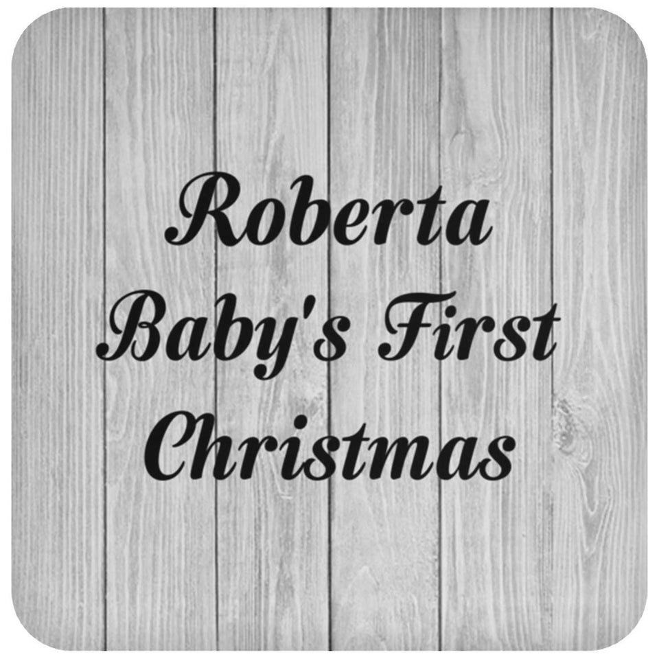 Roberta Baby's First Christmas - Drink Coaster F