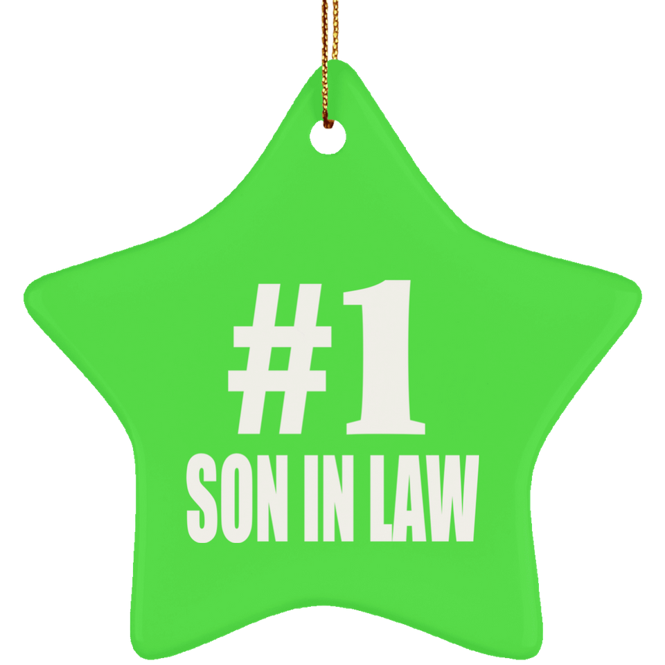 Number One #1 Son In Law - Star Ornament