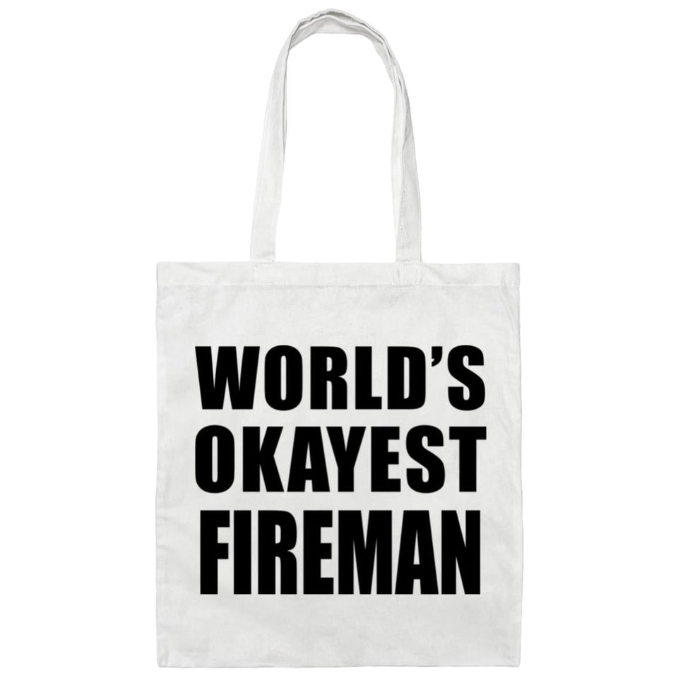 World's Okayest Fireman - Tote Bag White