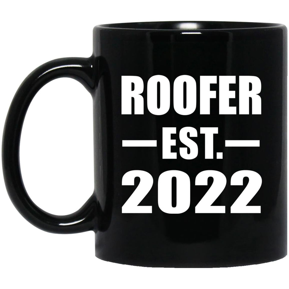 Roofer Established EST. 2022 - 11oz Coffee Mug Black