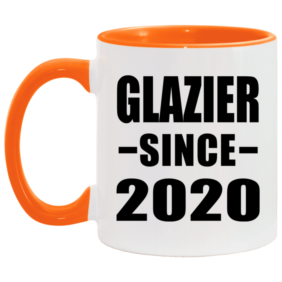 Glazier Since 2020 - 11oz Accent Mug Orange