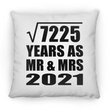 85th Anniversary Square Root of 7225 Years As Mr & Mrs 2021 - Throw Pillow