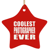 Coolest Photographer Ever - Star Ornament