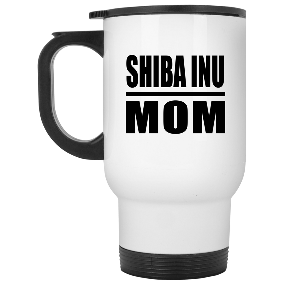 Shiba Inu Mom - White Travel Mug
