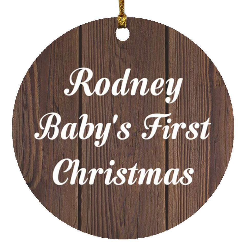 Rodney Baby's First Christmas - Circle Ornament D