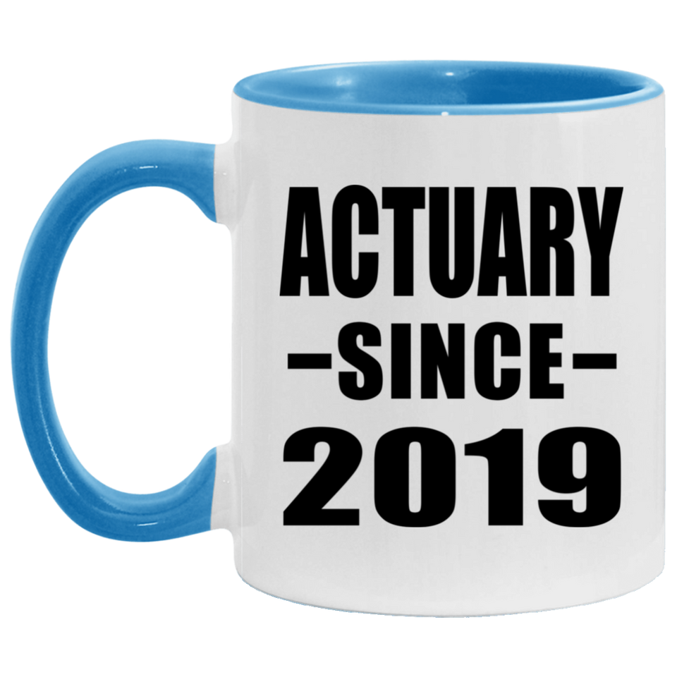 Actuary Since 2019 - 11oz Accent Mug Blue