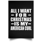 All I Want For Christmas Is My American Curl - Poster Portrait