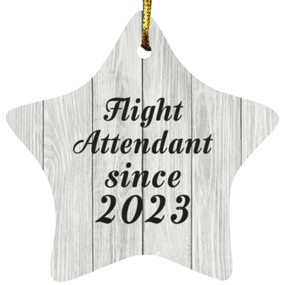 Flight Attendant Since 2023 - Star Ornament F