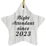 Flight Attendant Since 2023 - Star Ornament F