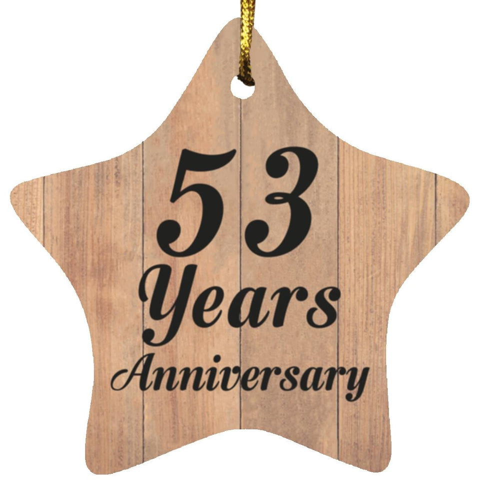 53rd Anniversary 53 Years Anniversary - Star Ornament C