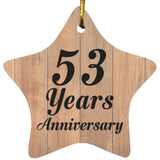53rd Anniversary 53 Years Anniversary - Star Ornament C