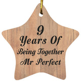 9th Anniversary 9 Years Of Being Mr Perfect - Star Ornament C