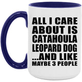 All I Care About Is Catahoula Leopard Dog - 15oz Accent Mug Purple