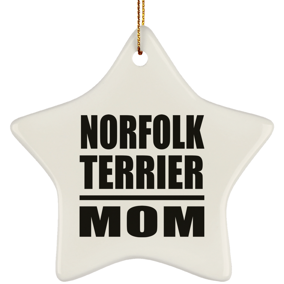 Norfolk Terrier Mom - Star Ornament