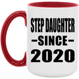 Step Daughter Since 2020 - 15oz Accent Mug Red