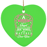 Grandmother Is Like An Angel Takes You Under Her Wings - Heart Ornament