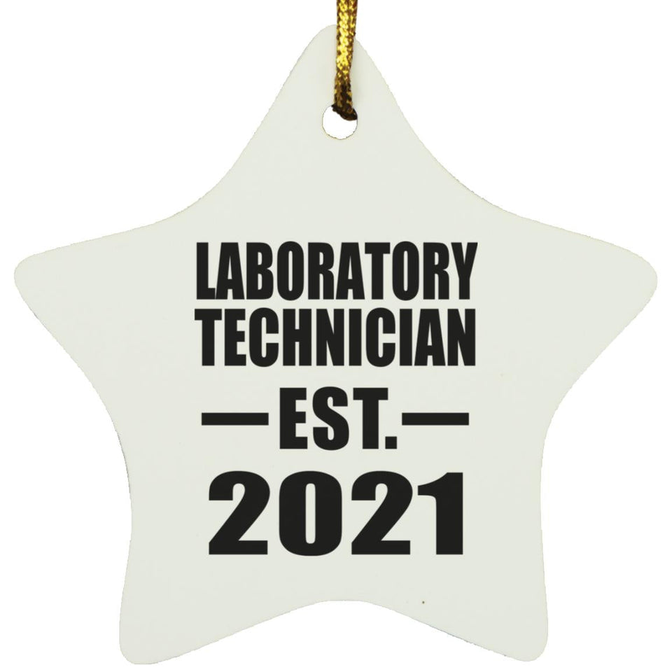 Laboratory Technician Established EST. 2021 - Star Ornament