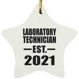 Laboratory Technician Established EST. 2021 - Star Ornament