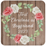First Christmas As Boyfriend 2023 - Drink Coaster B