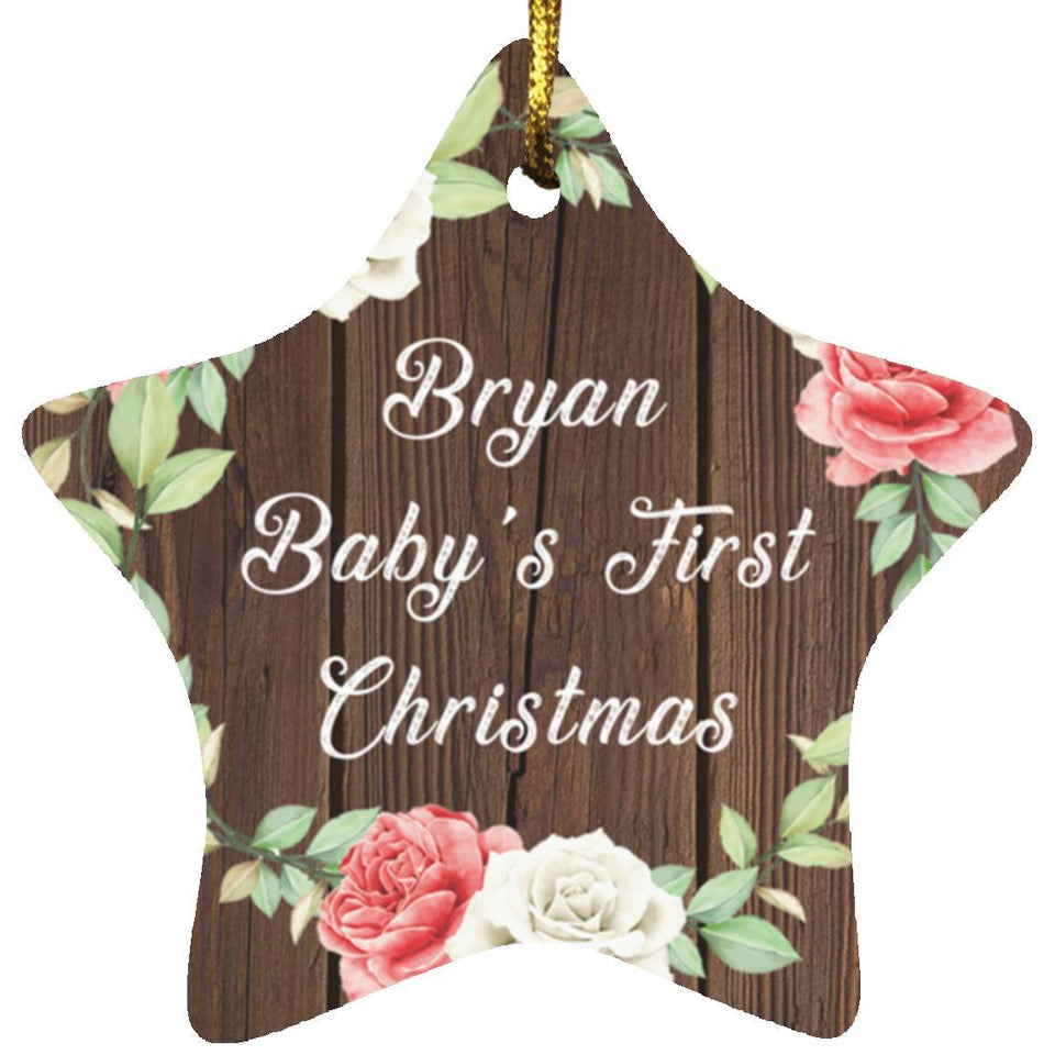 Bryan Baby's First Christmas - Star Ornament A