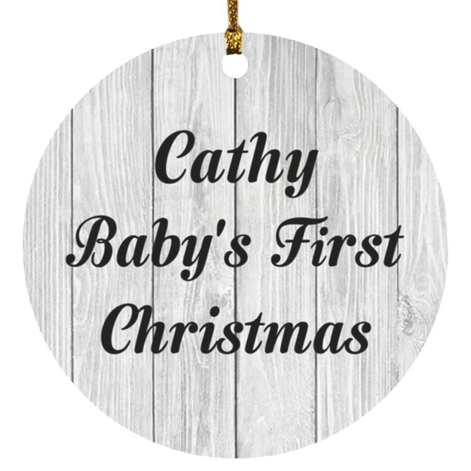 Cathy Baby's First Christmas - Circle Ornament F