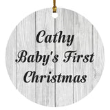 Cathy Baby's First Christmas - Circle Ornament F
