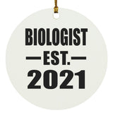 Biologist Established EST. 2021 - Circle Ornament