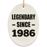 38th Birthday Legendary Since 1986 - Oval Ornament