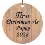 First Christmas As Pappy 2023 - Circle Ornament C