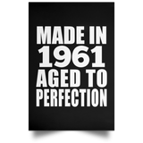 63rd Birthday Made In 1961 Aged to Perfection - Poster Portrait