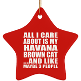 All I Care About Is My Havana Brown Cat - Star Ornament