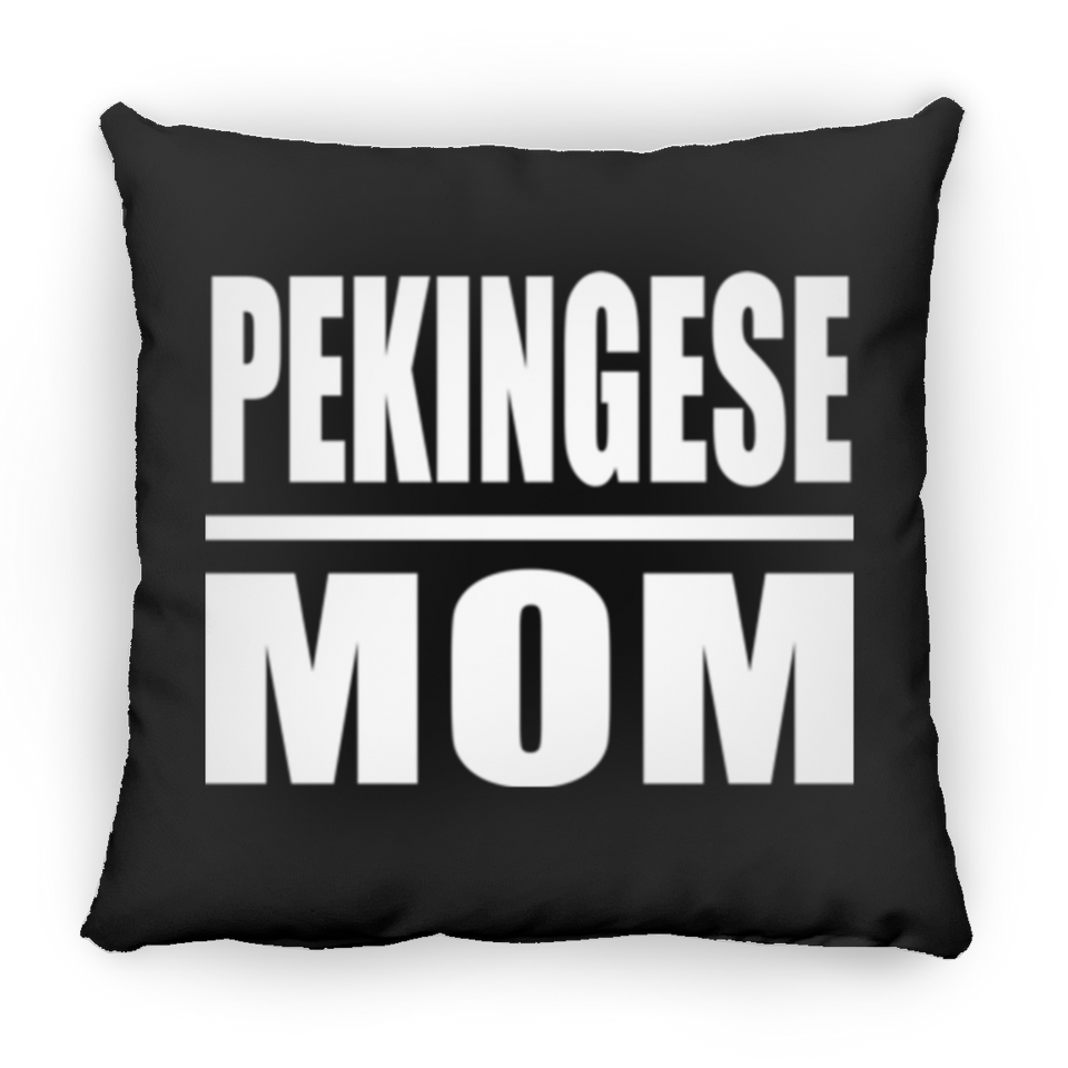 Pekingese Mom - Throw Pillow Black
