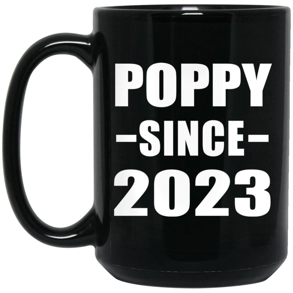 Poppy Since 2023 - 15oz Coffee Mug Black