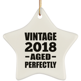 6th Birthday Vintage 2018 Aged Perfectly - Star Ornament