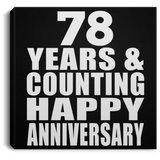 Happy 78th Anniversary 78 Years & Counting - Canvas Square