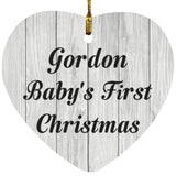 Gordon Baby's First Christmas - Heart Ornament F