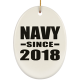 Navy Since 2018 - Oval Ornament