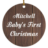Mitchell Baby's First Christmas - Circle Ornament D