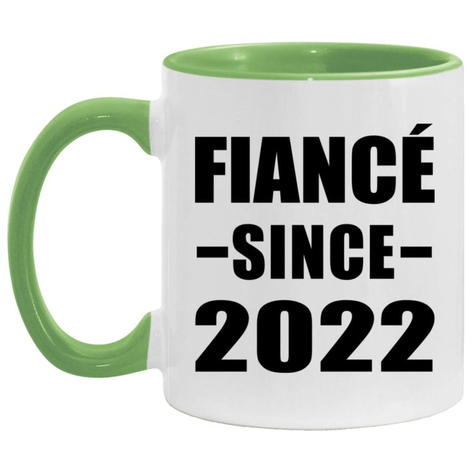 Fiance Since 2022 - 11oz Accent Mug Green