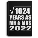 32nd Anniversary Square Root of 1024 Years As Mr & Mrs 2022 - Canvas Portrait