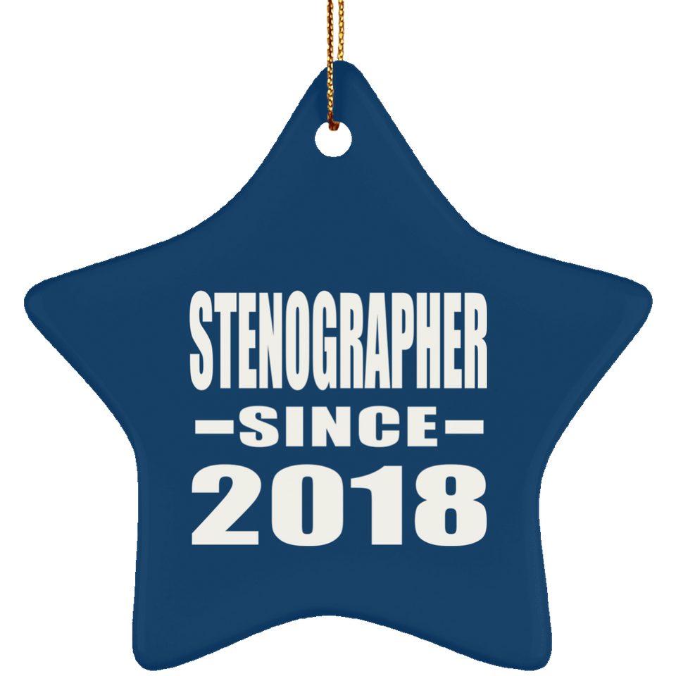 Stenographer Since 2018 - Star Ornament