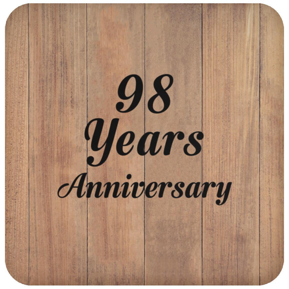 98th Anniversary 98 Years Anniversary - Drink Coaster C